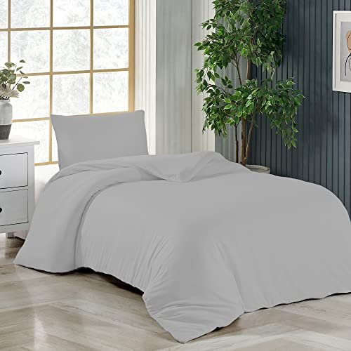 Livessa Bettwäsche 140x200 2teilig Baumwolle - Bettwäsche mit Reißverschluss: Bettbezug 140x200 cm + Kissenbezug 40 x 80 cm, Oeko-Tex Zertifiziert, aus%100 Baumwolle Jersey (140 g/qm), atmungsaktiv