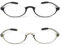 Mcoorn Lesebrille Oval Biegsam für Damen Herren, Lesehilfe Halbrahmen Oben TR90 mit Weiche Bügel, Dioptrien +2,00