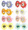 WEDNOK 8 Paare Sonnenblumen Sonnenbrille Hawaii Brille Gänseblümchen Gläser 8 Farben Blumen Partybrille Retro Pool Party Kostümbrille für Herren Damen Sommer Karneval Geburtstag