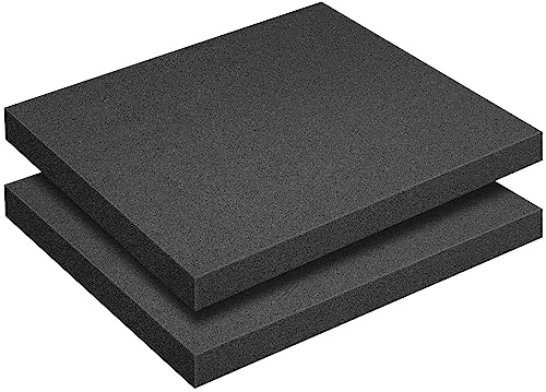 2 Stück Polyurethan-Schaumstoffplatten - 39,5 x 30,8 x 3,8 cm zuschneidbare Schaumstoffeinlagen für Hüllen - Verpackung von Schaumstoff-Pads für Werkzeugkasten, Kamera-Aufbewahrung und Basteln