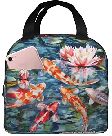 Bolsa de almuerzo con diseño de linternas voladoras chinas, portátil, reutilizable, aislada, para trabajo y camping