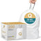 Code Q Lot de 200 sacs poubelle robustes avec cordon de serrage renforcé pour 40 à 65 litres compatibles avec simplehuman Code Q | Sacs poubelle résistants aux déchirures et aux fuites