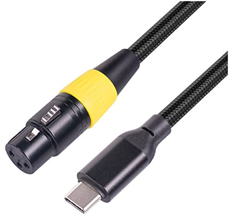 Cucioki 2 Meters USB Type-C to XLR Female Microphone Recording Cable for PC, Smartphone, Tablet & Laptop