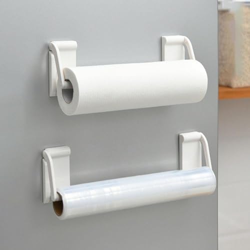 RJSQAQE Magnetic Paper Towel Holder,Multifunctional Paper Towel Bar with Magnetic Backing,Toilet Paper Roll Holder Magnetic Paper Towel Rack for Kitchen Refrigerator