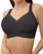 HORISUN Nahtloser Bügelloser Damen BH, Bequemer Push-Up Bralette für Große Brüste Weicher Ohne Bügel Tshirt klassischer BHS für Damen BHS für Damen (Schwarz 3XL)