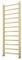 1200 x 500mm Towel Rail Radiator | Brushed Brass Finish | Straight Heated Bathroom Towel Rail Radiator | 8 Bars Round