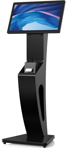 Sleek Floor Stand Kiosk for Monitors - CTA Sleek Floor Stand with Printer Slot for Monitors and Other Displays (ADD-LDSLEEK)