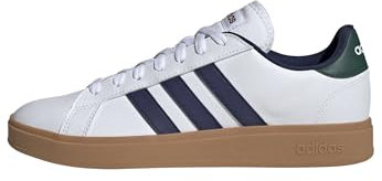 adidas Herren Grand Court Base 2.0 Shoes Schuhe, FTWR White/Dark Blue/Collegiate Green, 42 2/3 EU