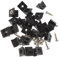 UKCOCO 100 Pièces accessoires d'armoire cales de panneau inférieur darmoire réparer les coins fond de tiroir Renforcement du fond du tiroir meubles trousse kit de réparation de tiroir