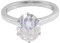 Epinki 950 Platinum Ring, Klassiker Solitär Eheringe mit Moissanit 1ct Ovalschliff, PT950 Platin Antragsring Verlobungsring Damen Echtgold Schmuck, Individuelle Größen