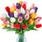 Sggvecsy 30 tulipani finti, fiori artificiali, realistici al tatto, fiori finti in poliuretano, per matrimoni, bouquet primaverili, composizioni floreali, feste, casa, ufficio, decorazioni per la
