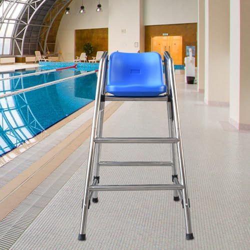 Rettungsschwimmer Stuhl Pool Edelstahl Schwimmbad Rettungsschwimmer Stuhl, 1.2m 1.5m 1.8m Lebensrettende Beobachtungsleiter Hocker Für Wasserpark See Sport Wettbewerb, Kampfrichter Stuhl(120cm/47.2in