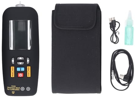 Dickenmessgerät, Ultraschall Digitalanzeige, Lackschichtdickenmessgerät mit 2, 8 Zoll Farbbildschirm Lackmessgerät für Auto Metall Kunststoff Glas PVC Rohre, Mehrzweckmessung