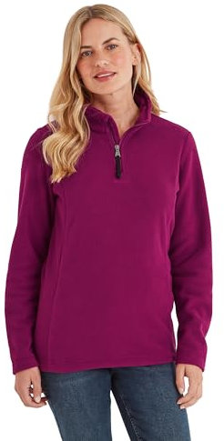 TOG24 Revive Women's Fleece Jumper - 100% Recycled Polyester, Zip Neck, Lightweight & Warm, Anti-Pill Fabric