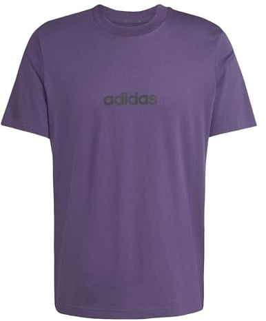 adidas Homme Essentials Linear Single Jersey Tee, Aurora Plum/Black, 4XL Tall