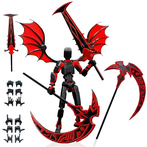 3D Gedruckte Actionfigur Spielzeug Mehrgelenke Beweglich Action Figure DIY-Actionfigur mit austauschbaren Händen und Waffen Desktop-Dekorationen für Spielliebhaber Spielzeug