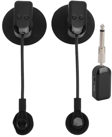 Denash Microfono Wireless Per Flauto, Microfono Wireless Stabile Per Sax, Rotazione Di 360° Per Esibizioni Musicali, Microfono Per Fisarmonica, Chitarra, Violino, Con Tecnologia