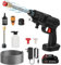 Cordless Pressure Washer 21V, Portable Pressure Washer with 1/2PCS Battery,6-in-1 Adjustable Nozzle, Foam Pot & 5m Hose, for Car, Fence, Floor, Garden Cleaning (A-2*Battery)