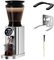 Biolomix Kaffeemühle Elektrisch mit Abnehmbarem Halter für Siebträger Kaffeemühle Siebträger Elektrisch mit 48 Mahlgrad Einstellbar 2 Bis12 Tassen Edelstahl Elektrische Kegelmühlen (CG210-2)