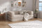 NIMBA LITERIE Sofá cama Convertible Moderno, 200 x 90 x 34 cm, Beige Sofá Cama Convertible Modular, Funda Lavable de Pana Beige, con Cojines Decorativos