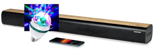 Barre de Son Bluetooth Cosy Thomson SB402BT, Entrée TV Audio, Câble Optique, Egaliseur, Bluetooth, 200W, Télécommande, DIAMS LED