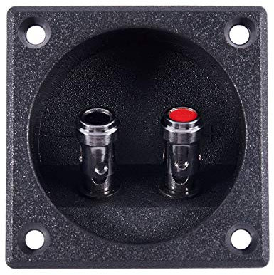 Kueohse R Boîte de jonction carrée à double connexion de type haut-parleur - Noir