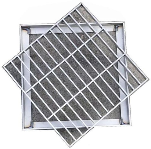 Abflussabdeckungssatz für Gitterroste aus Edelstahl 304, quadratisches Abflussgitter für den Außenbereich, quadratisches Abflusssystem für die Terrasse im Hof, effizientes Abflussgitter (20