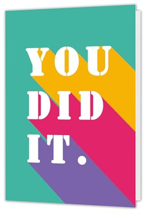 PICTALOO Glückwunschkarte Prüfung bestanden – you did it – coole Grußkarte zum Abitur, Ausbildung, Bachelor, Führerschein, Examen, Abschluss, witzige Karte zur Gratulation, Geschenk Abi (V1)