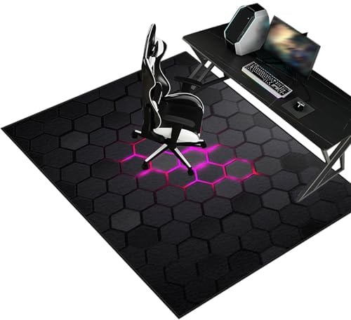 Teppich-Stuhlmatte, bürostuhl unterlage teppich, Gaming Teppich Stuhlunterlage, Bodenschutzmatte für Hartböden, schreibtischstuhl unterlage für Laminat, Bürostuhl Matte für Bodenschutz 120 x 180 cm