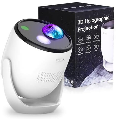 2025 Upgraded 3D Galaxy Star Projector with 99+ Projection Effects, Planetarium Galaxy Projector for Bedroom Ceiling Starry Sky Bluetooth Night Light for Adults Kids Birthday, Audio and Video Sync