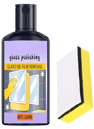 Glasreiniger für Dusche, multifunktionaler Glasreiniger für Badezimmer, 120 ml, Glaspolitur für Zuhause | Kalkentferner für Duschkabinen und Köpfe
