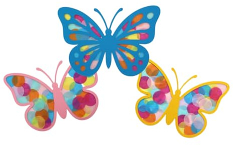 Always Amazing Schmetterlinge Fensterbild Bastelset | Fensterbilder aus Transparentpapier | Basteln mit Transparentpapier | Schmetterlinge basteln