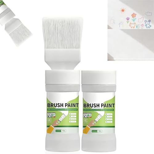 180G White Gloss Paint for Wood & Walls,Fast-Drying Water-Based Multi-Surface Touch Up Paint Pen,Kitchen Paint for Indoor Wood Stain Repair of Scratches,Multi-Surface Touch Up Paint for Furniture