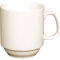 Ivory Coloured Porcelain Tableware - Stacking Stackable Tea Coffee Mug Cup - 10oz (Box 12) - a stylish crockery set for the home or professional establishment