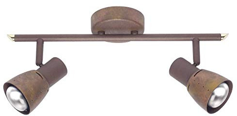 BRILLIANT lampada tubo lava spot 2 flg rame antico | 2x R50, E14, 40W, adatto per lampade a riflettore (non incluse) | Scala da A ++ a E | Testa orientabile
