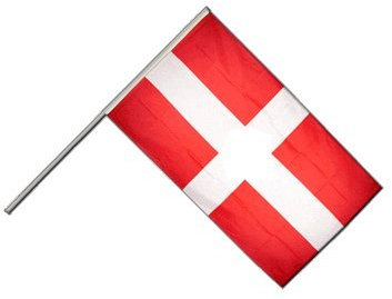 Flaggenfritze® Große Stockflagge Schwenkflagge Heiliges Römisches Reich Deutscher Nation 1200-1350 - 60 x 90 cm