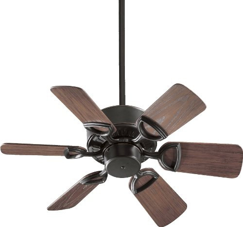 Quorum International 143306-95 Estate 6-Blade Patio Ceiling Fan with Walnut ABS Blades, 30-Inch, Old World Finish