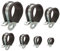 Colliers de fixation de tubes P-Clips de serrage avec insert en caoutchouc choix: Ø 6mm / Band 15mm, 2 Pièces