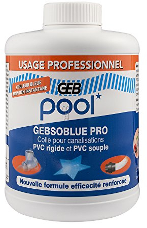 G.E.B. PLO02011 Colle PVC spéciale Piscine pool'gebsoblue Pro GEB 250 ml-504511