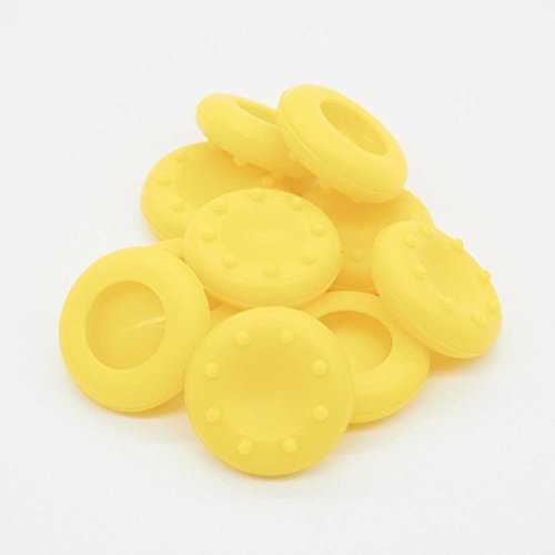 10 tapas para mando analógico para PS4 PS3 Xbox 360 Xbox One (amarillo)