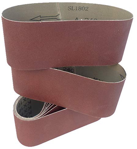 Lot de 40 bandes abrasives 75 mm x 457 mm grain P180