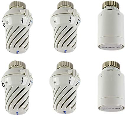 Thermostatkopf für Buderus Heizkörper alle Ausführungen (2. Typ BH-W0 > Rohre seitlich. mit Null. Design 1)