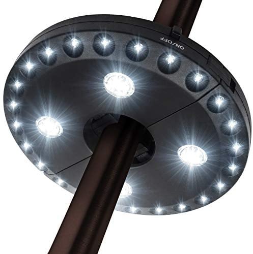 Patio Umbrella Light 3 Lighting Modes Cordless 28 LED Lights at 200 lux- 4 x AA Battery Operated for Patio Umbrellas, Camping Tents or Outdoor Use Forlivese