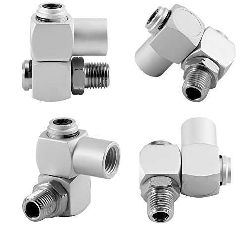 4 pezzi/set 360 gradi universale girevole tubo dell'aria connettore da 1/4 pollici adattatore per strumento girevole raccordi