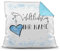 Familie-Kissen mit Spruch für den Weltliebsten -Name- Kissenbezug inklusive Kissen/Personalisiert/Individuell/Selbst-Gestalten/Geschenk-Idee/Liebling/Farbkissen Rückseite Himmelblau