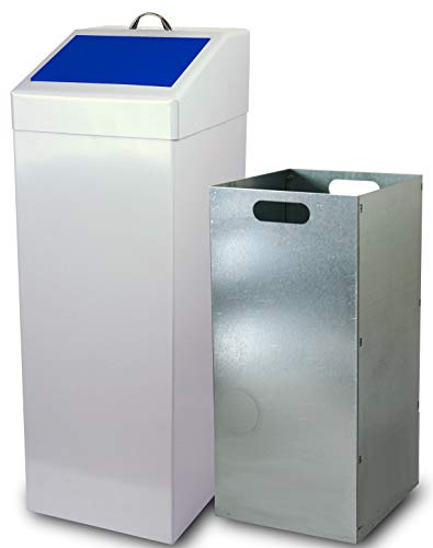 Szagato Abfallbehälter 87 ltr + Innenbehälter 90x34x38cm blau | Made in Germany Abfalleimer Abfallsammler Mülleimer großes Volumen Wertstoffsammler groß
