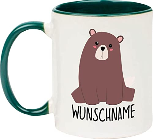 Tazza da caffè per bambini, in ceramica, con motivo animale, personalizzabile