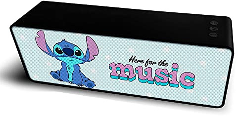 ERT GROUP Disney Stitch 10W Haut-Parleur Bluetooth Portable, Batterie Rechargeable, Flash USB, Emplacement pour Carte Micro SD, Convient aux Téléphones, Tablettes et Plus