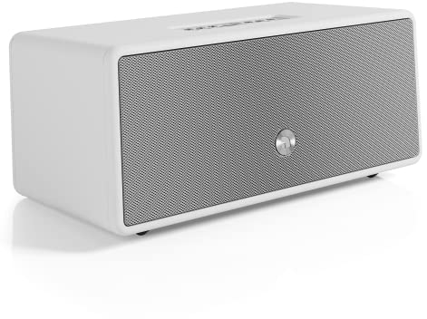 Audio Pro Drumfire-D2 - Ultra Kräftiger Multiroom Lautsprecher mit Bluetooth & WiFi - Stereo Speaker mit AirPlay 2, Chromecast, Spotify Kabellos - Weiss