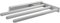 OBF 03 0357 47 Silber matt eloxiert Grimme Pluto Geschirrtuchhalter (Handtuchhalter) ausziehbar 3-armig für die Küche, ET 325mm Aluminium, Länge 325 mm